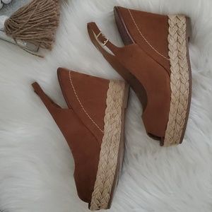 Wedge sandals Spadrille suede